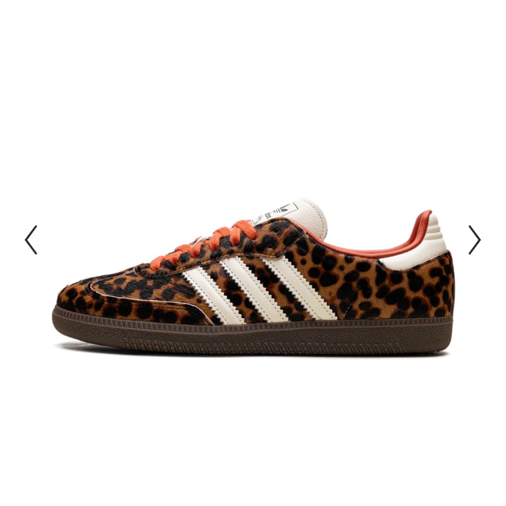 NIB Adidas Sambas Leopard/ cream/ orange